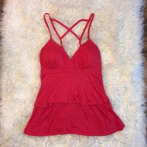 Hot pink tank- Built in bra!